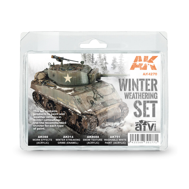 AK WINTER WEATHERING SET AK4270 35 мл (4 шт)
