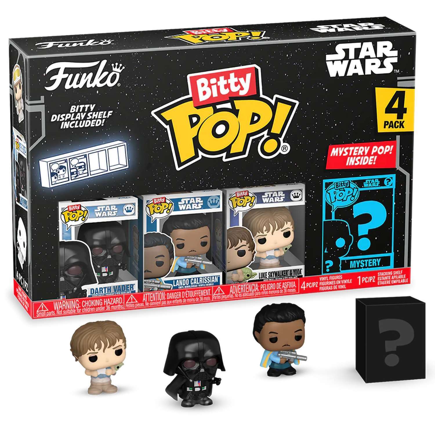 Фигурка Funko Bitty POP! Star Wars S2 Darth Vader+Lando Calrissian+Luke+Mystery