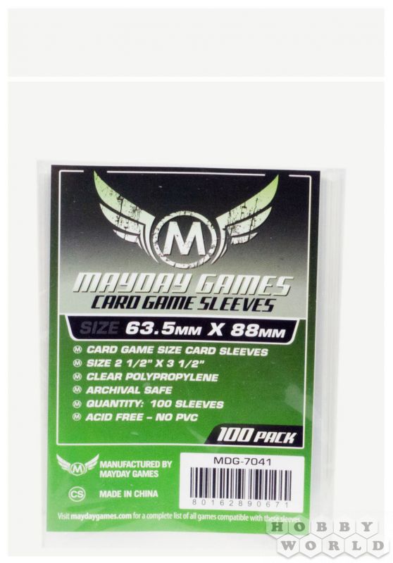 Протекторы Mayday (размер 63,5х88мм) 100 шт. стандарт: прозрачные