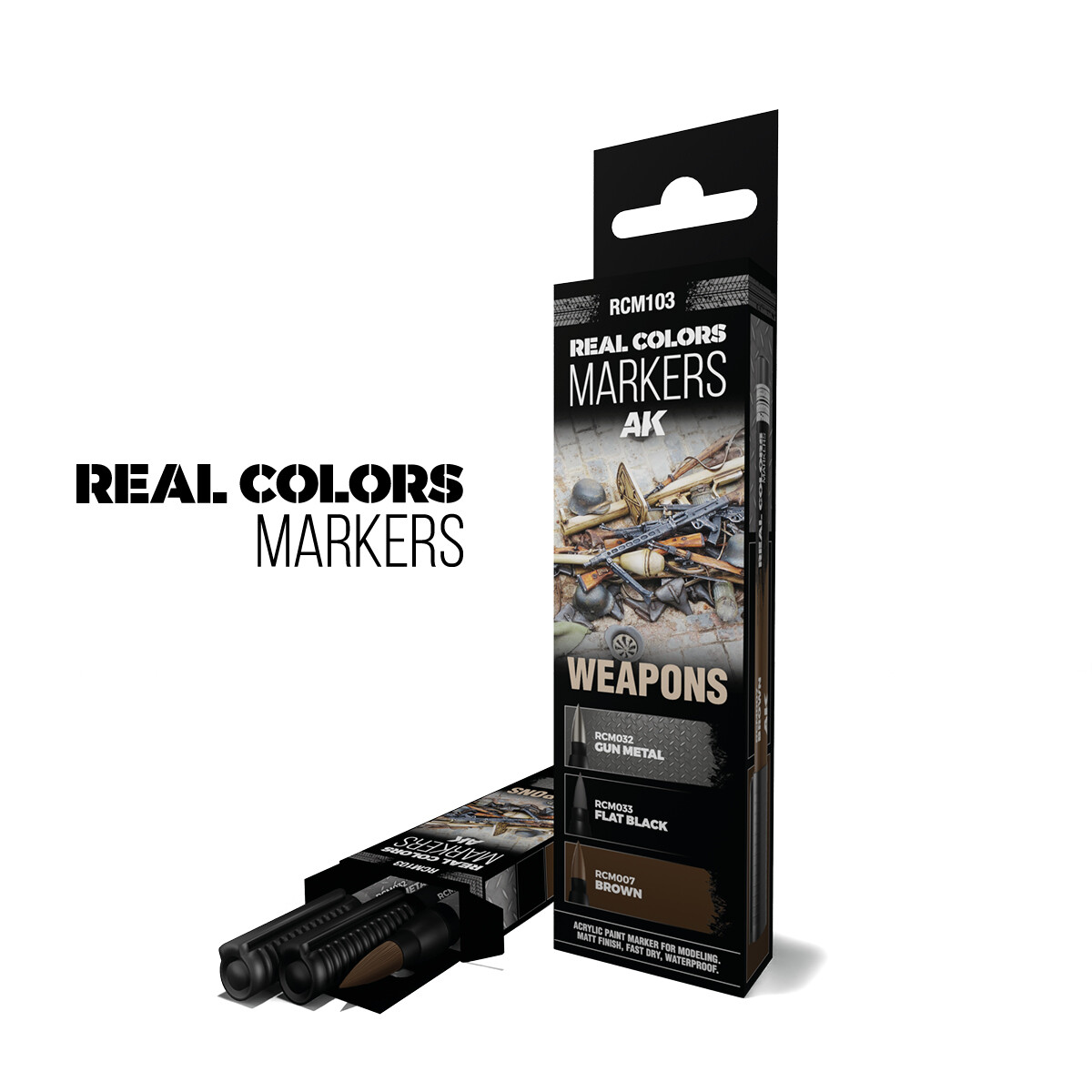 AK SET 3 REAL COLORS MARKERS WEAPONS RCM103
