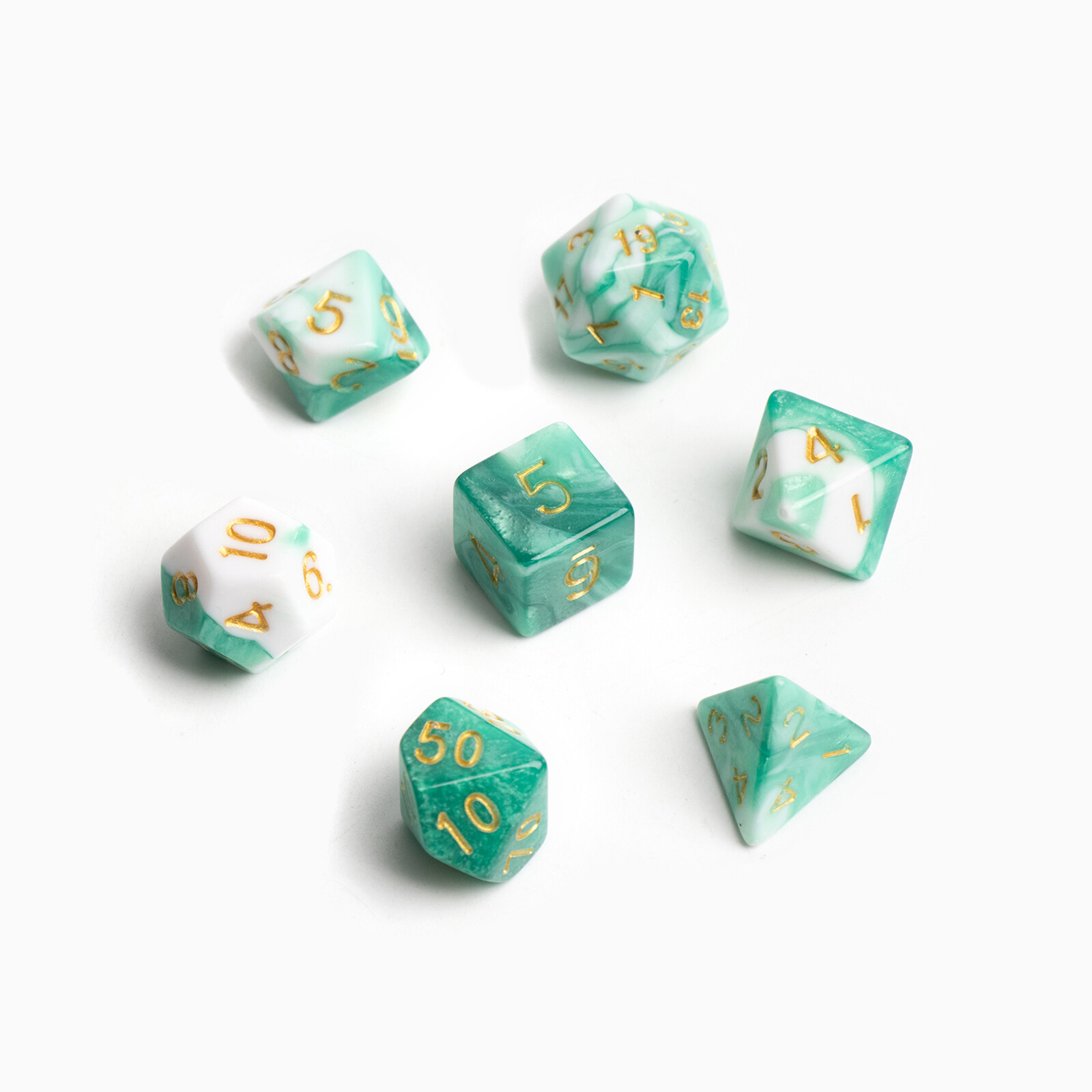 Набор кубиков "Время игры" Мрамор бирюзовый