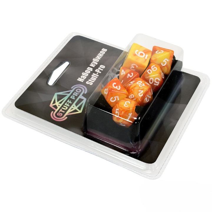 Набор кубиков Stuff-Pro (7 шт, 16 мм) красный желтый