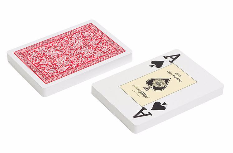 Карты "Fournier 2818" 100% пластик, красная рубашка