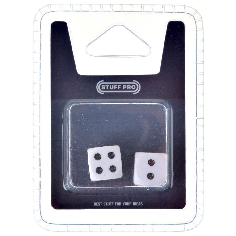 Набор кубиков STUFF-PRO d6 (2 шт., 12мм) белые