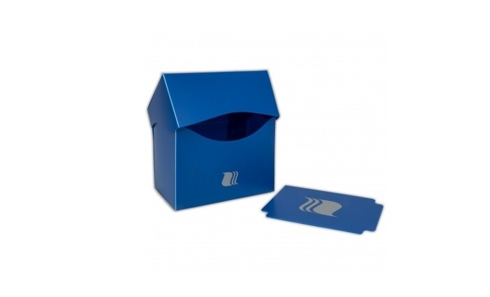 Коробочка пластиковая Blackfire горизонтальная -  Синяя (80+ карт)