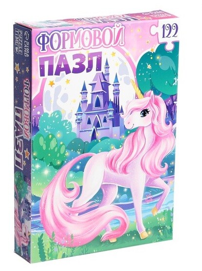 Пазл Puzzle Time фигурный "Волшебный единорог" 122 детал.