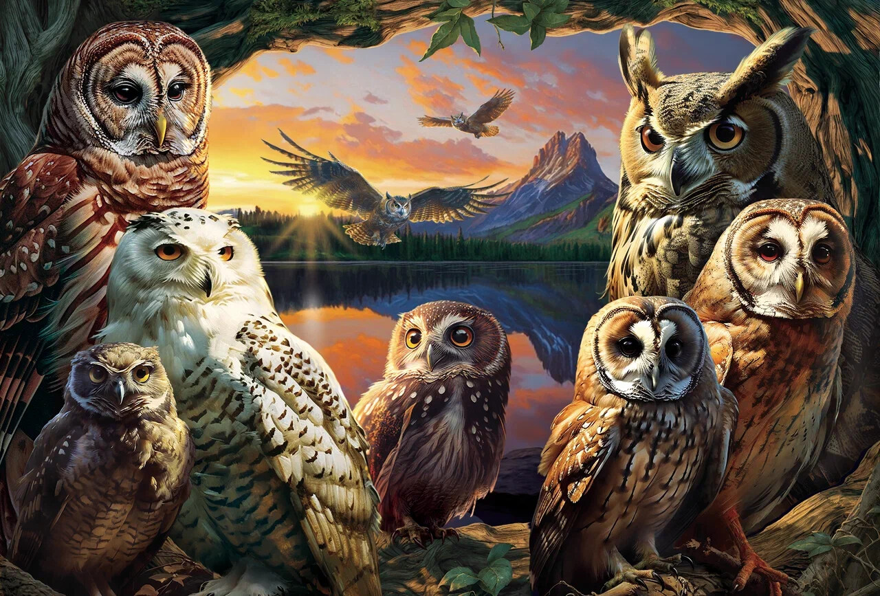 Пазл Super 3D "Ночные совы", 48 детал. 