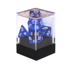 Набор кубиков для RPG "Единорог" 7 шт.  синий прозрачный
