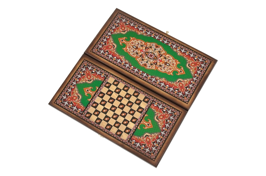 Нарды+шашки "Сирия Зеленые" малые