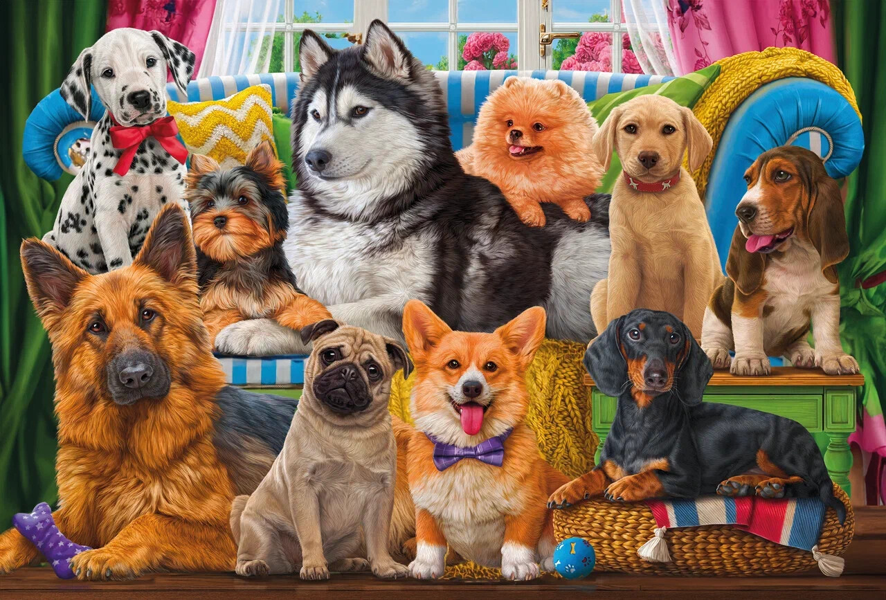 Пазл Super 3D "Собаки-друзья", 48 детал. 