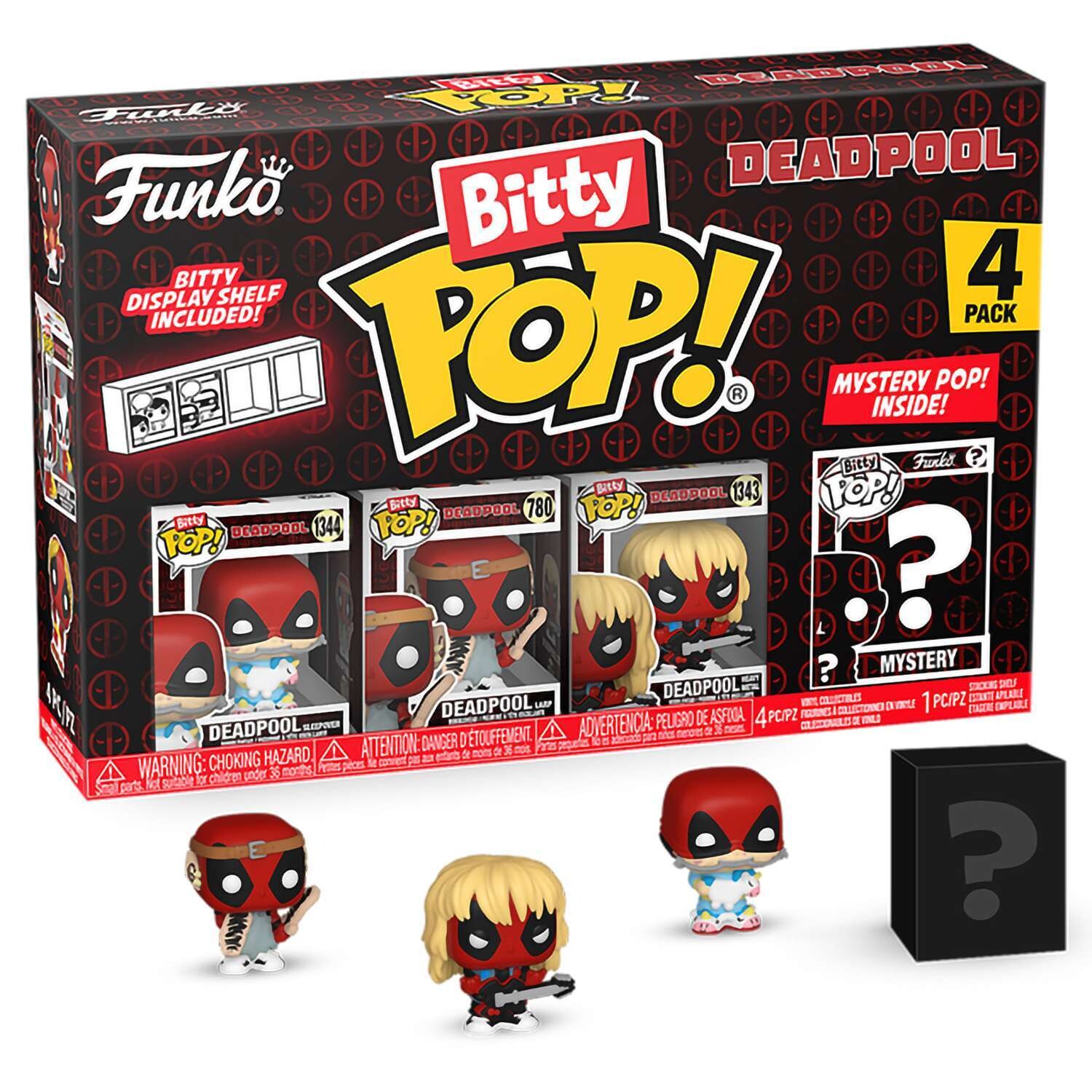 Фигурка Funko Bitty POP! Deadpool Sleepover+Larp+Heavy Metal+Mystery