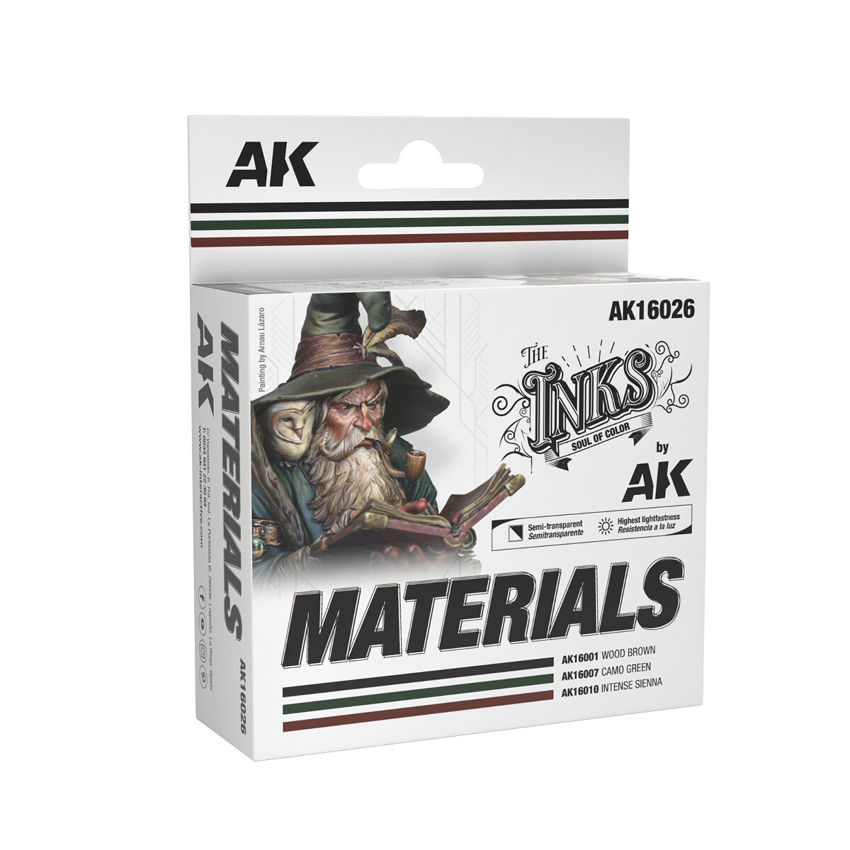 AK THE INKS SET: MATERIALS AK16026 (3 шт)