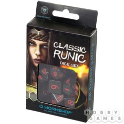 Набор кубиков Classic Runic Black & red Dice Set (7)