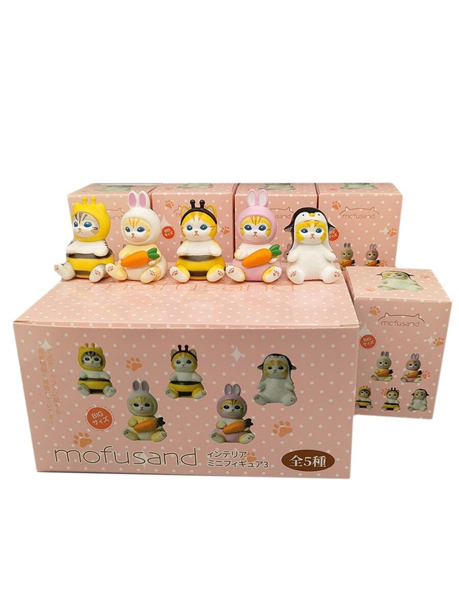 Фигурка коллекционная "Коты в кигуруми животных и насекомых" в сюрприз-боксе в асс.