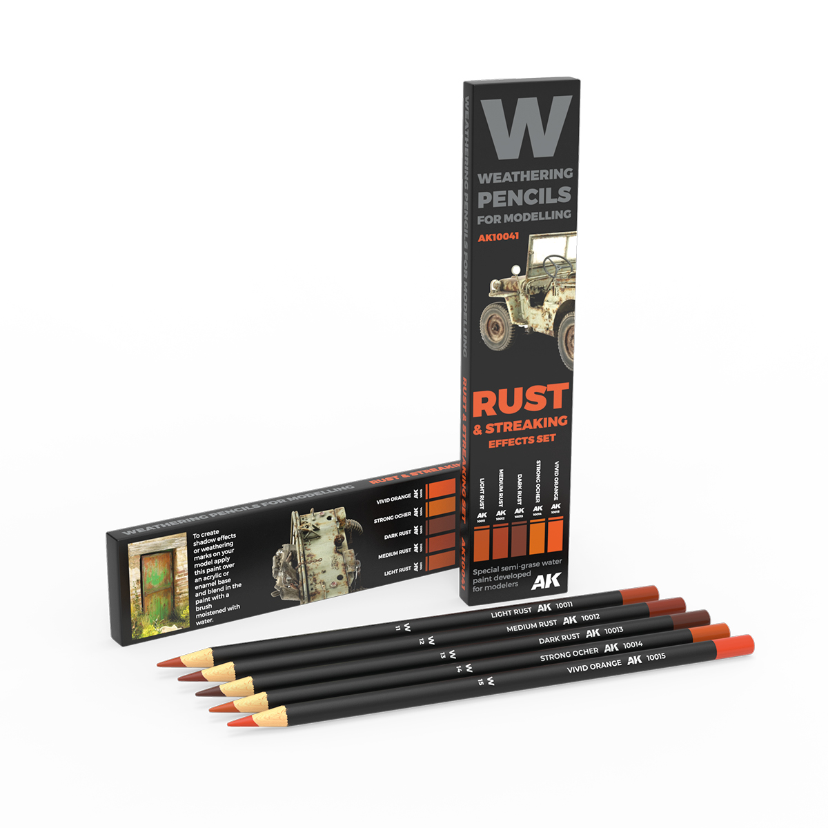 AK: WATERCOLOR PENCIL SET RUST AND STREAKING AK10041
