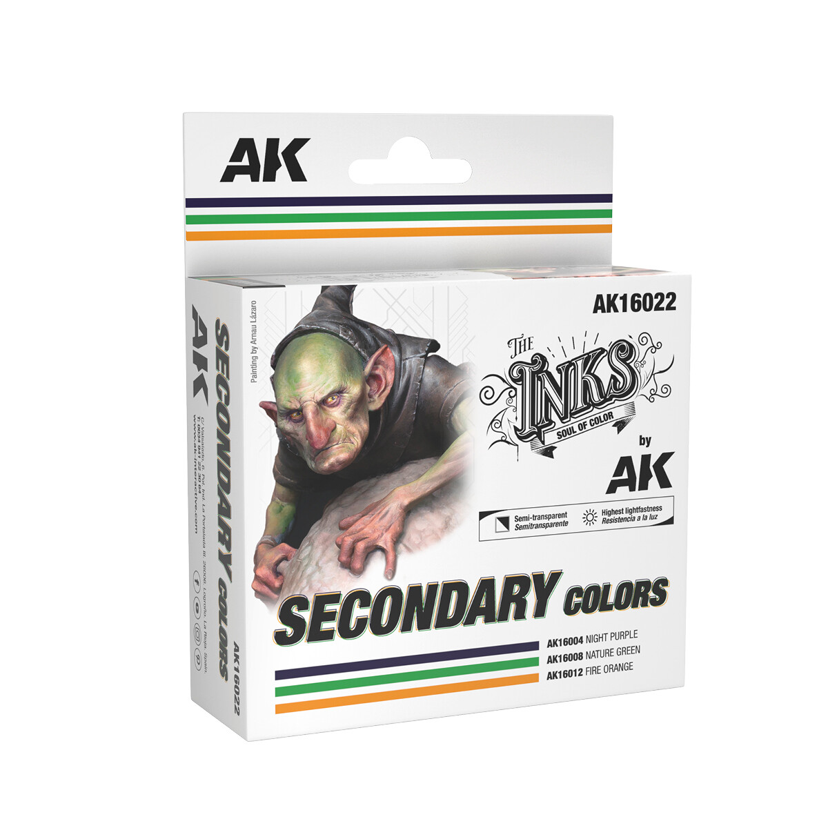 AK THE INKS SET: SECONDARY COLORS AK16022 (3 шт)