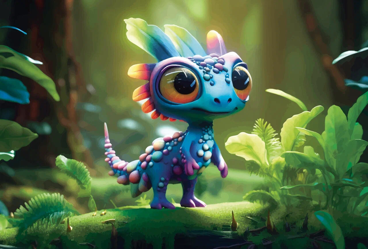 Пазл Super 3D "Радужный дракончик", 48 детал. 