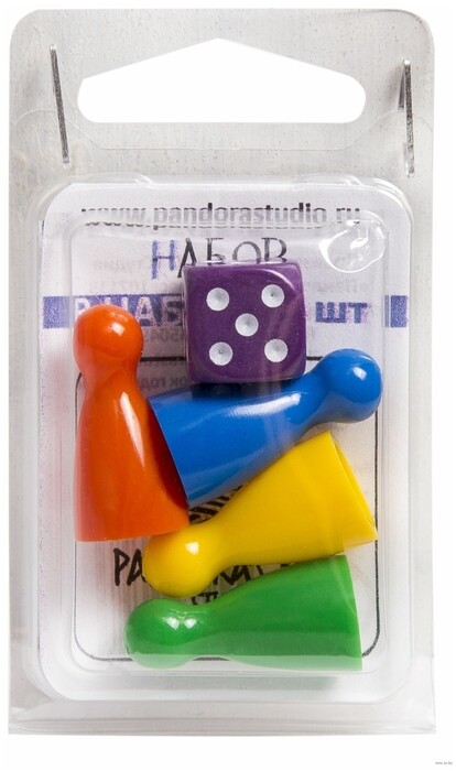 Набор фишки и кубик "Малый" в асс.
