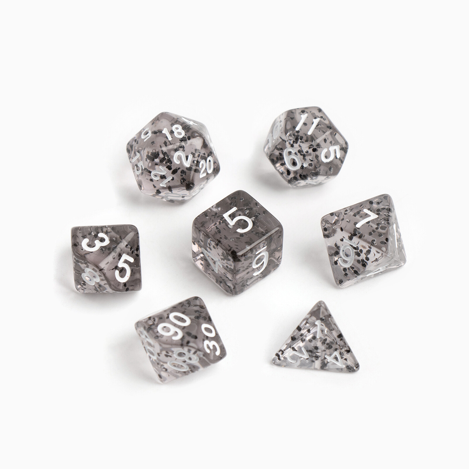 Набор кубиков "Время игры" прозрачные серые блестки