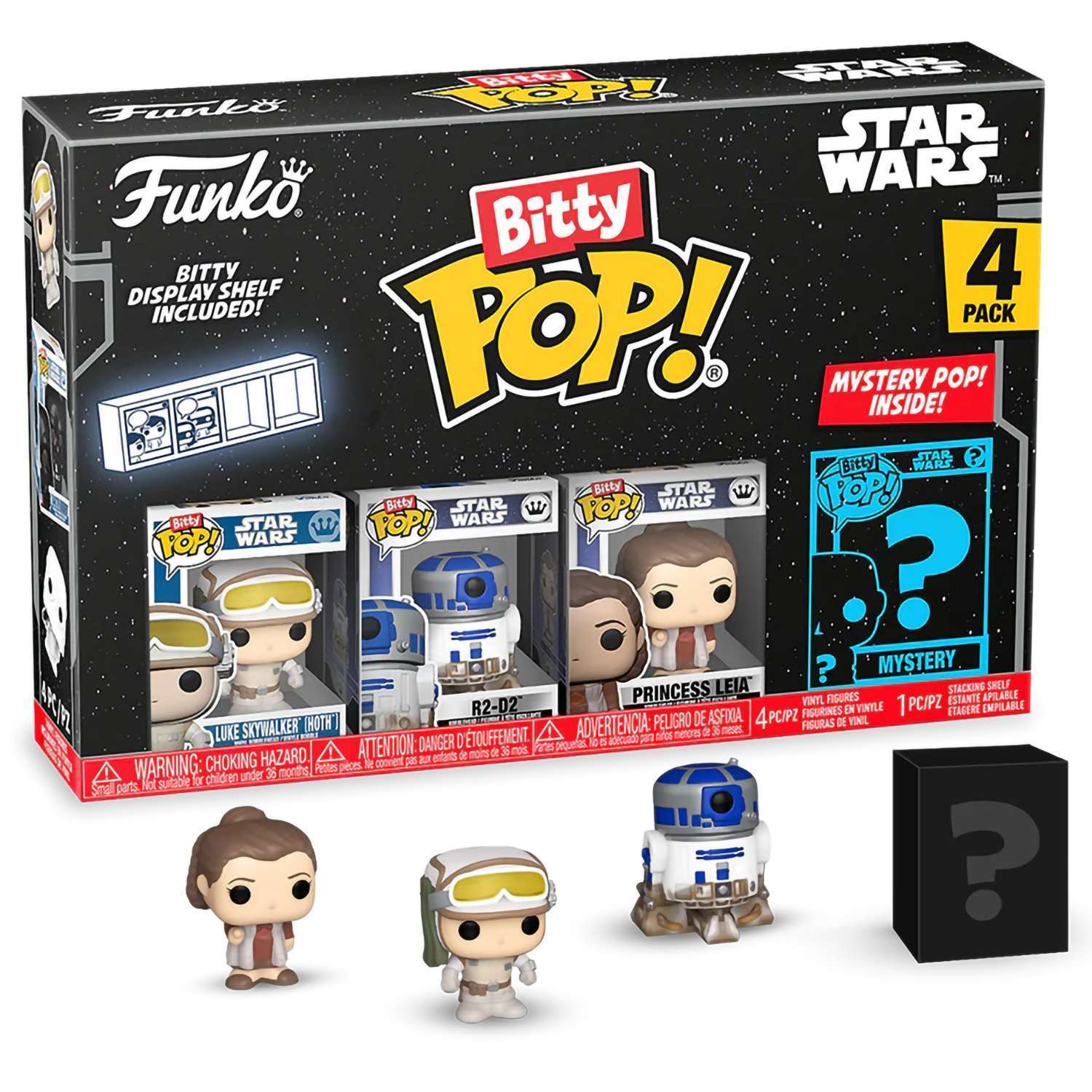 Фигурка Funko Bitty POP! Star Wars S2 Luke+R2-D2+Princess Leia+Mystery
