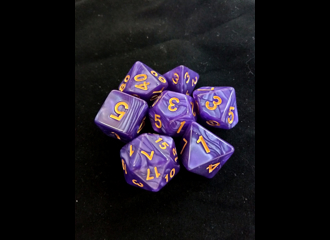 Набор кубиков для RPG 7 шт.  перламутровый фиолетовый