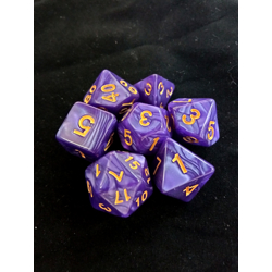 Набор кубиков для RPG 7 шт.  перламутровый фиолетовый
