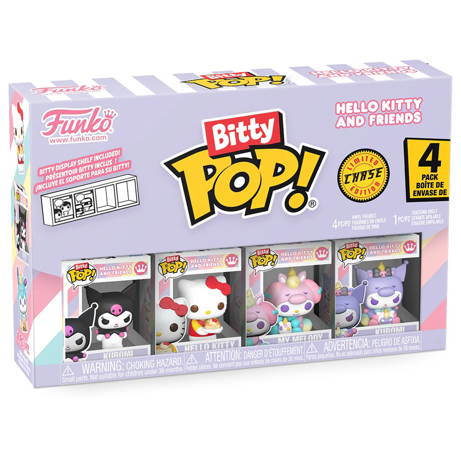 Фигурка Funko Bitty POP! Hello Kitty And Friends Kuromi+HK+My Melody+Сhase