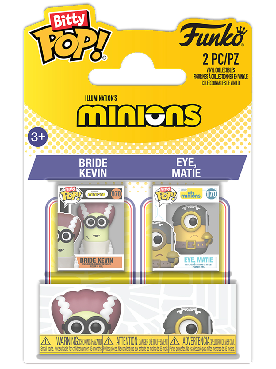 Фигурка Funko Bitty POP! Minions Bride Kevin & Eye, Matie 2шт