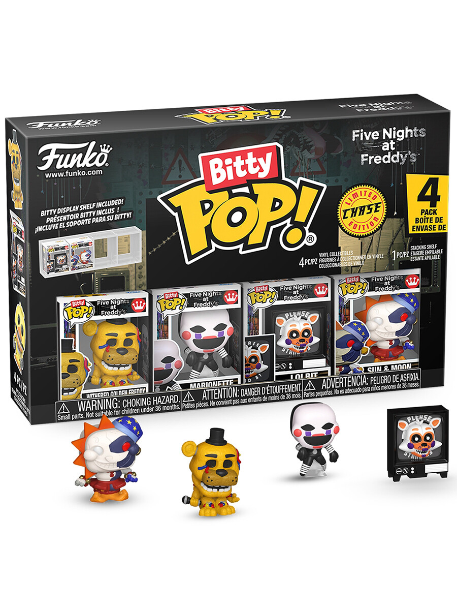 Фигурка Funko Bitty POP! FNAF Freddy+Marionette+Lolbit+Sun & Moon w/Chase