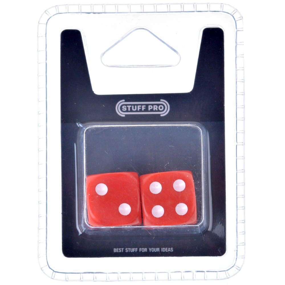 Набор кубиков STUFF-PRO d6 (2 шт., 16мм) красные