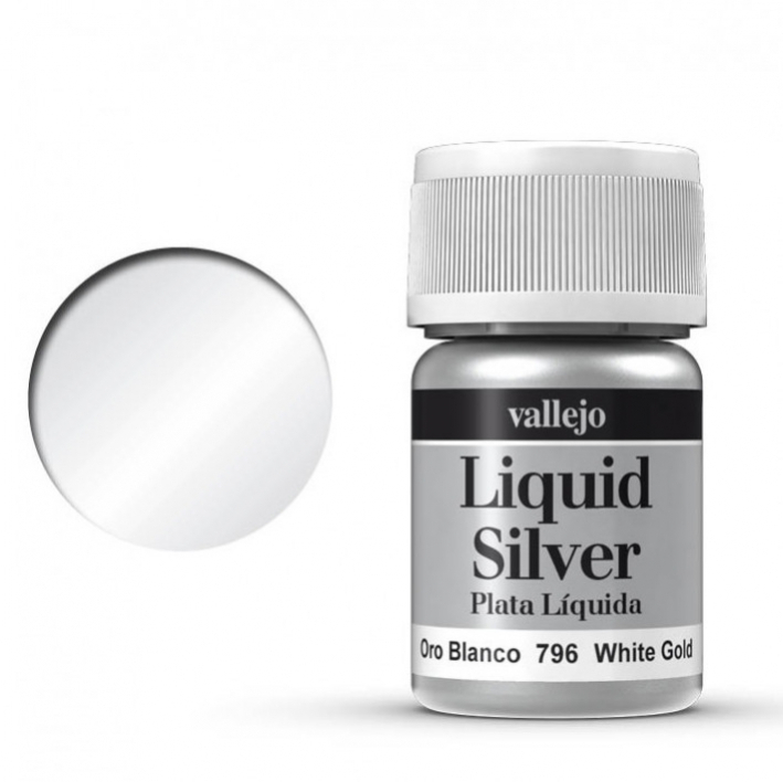 Vallejo Liquid Silver: White Gold 70.796 (35 мл)