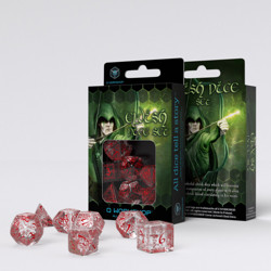 Набор кубиков Elvish Translucent & red Dice Set (7)