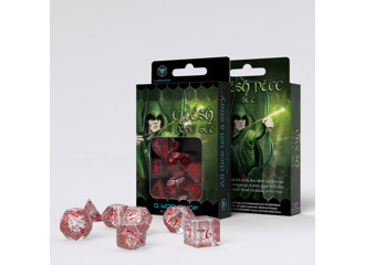 Набор кубиков Elvish Translucent & red Dice Set (7)
