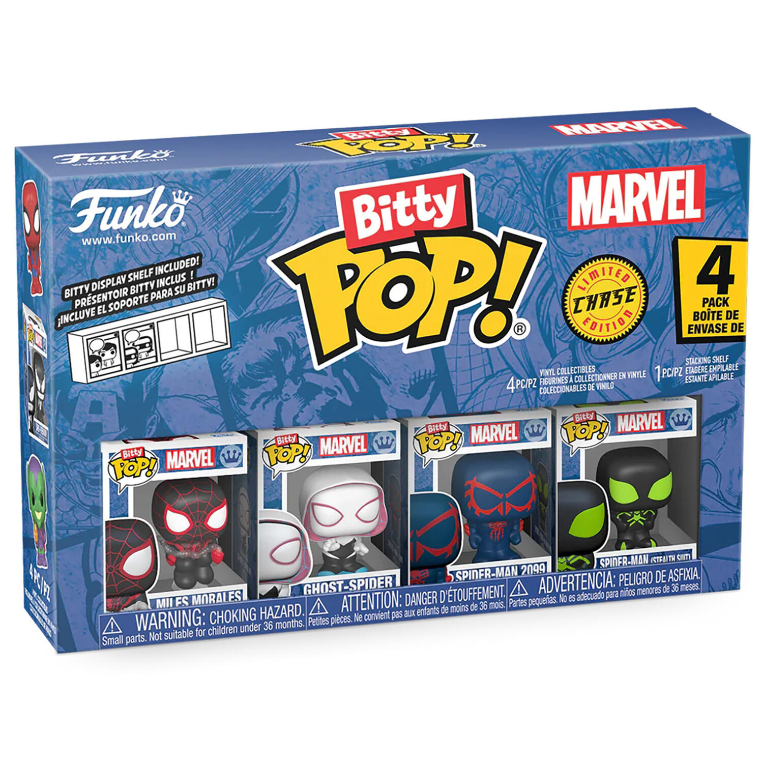 Фигурка Funko Bitty POP! Marvel Spider-Man Miles+Ghost-Spider+Spider-Man2099+Chase