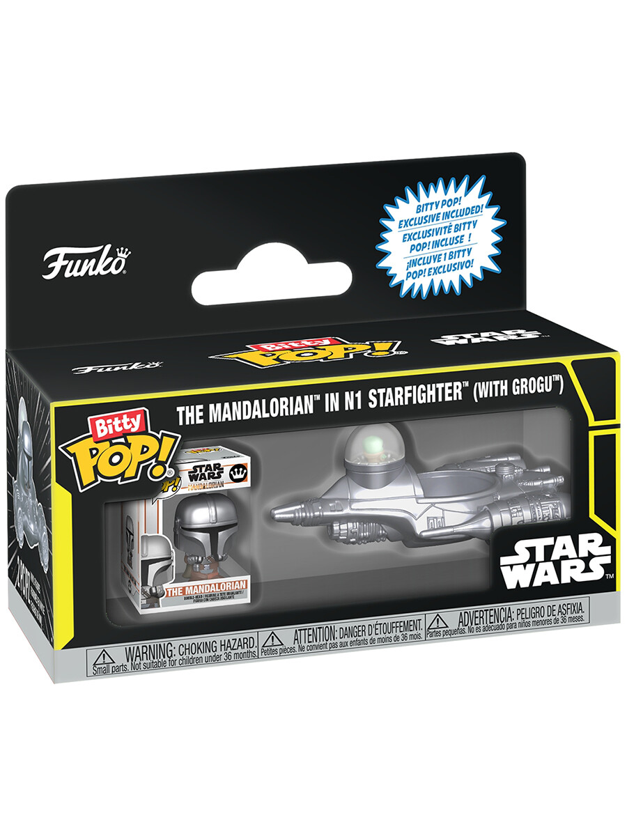 Фигурка Funko Bitty POP! Rides Mandalorian in N1 Starfighter (with Grogu)