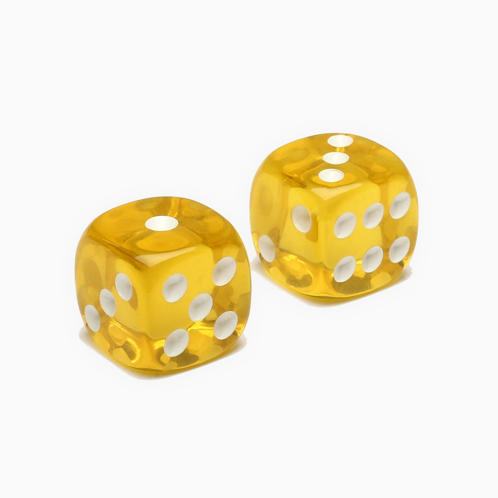 Набор кубиков D6 "Время игры" 2 шт прозрачные желтые