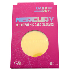 Протекторы Card-Pro K-pop голографические (размер 61х91 мм) 100шт. желтые
