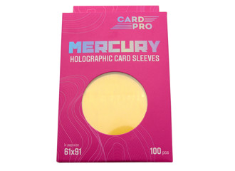 Протекторы Card-Pro K-pop голографические (размер 61х91 мм) 100шт. желтые