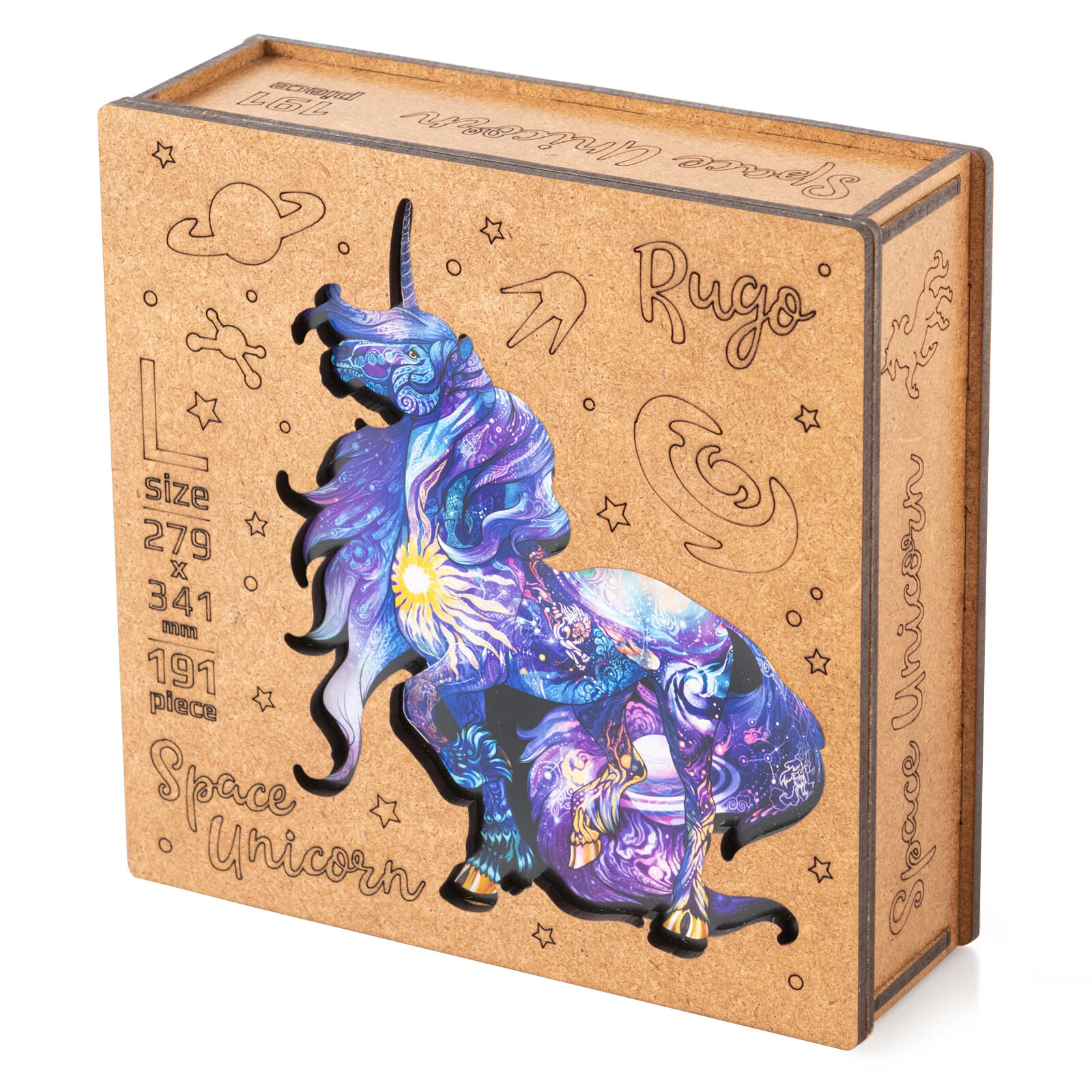 Пазл Rugo деревянный Космический единорог L 191 деталь