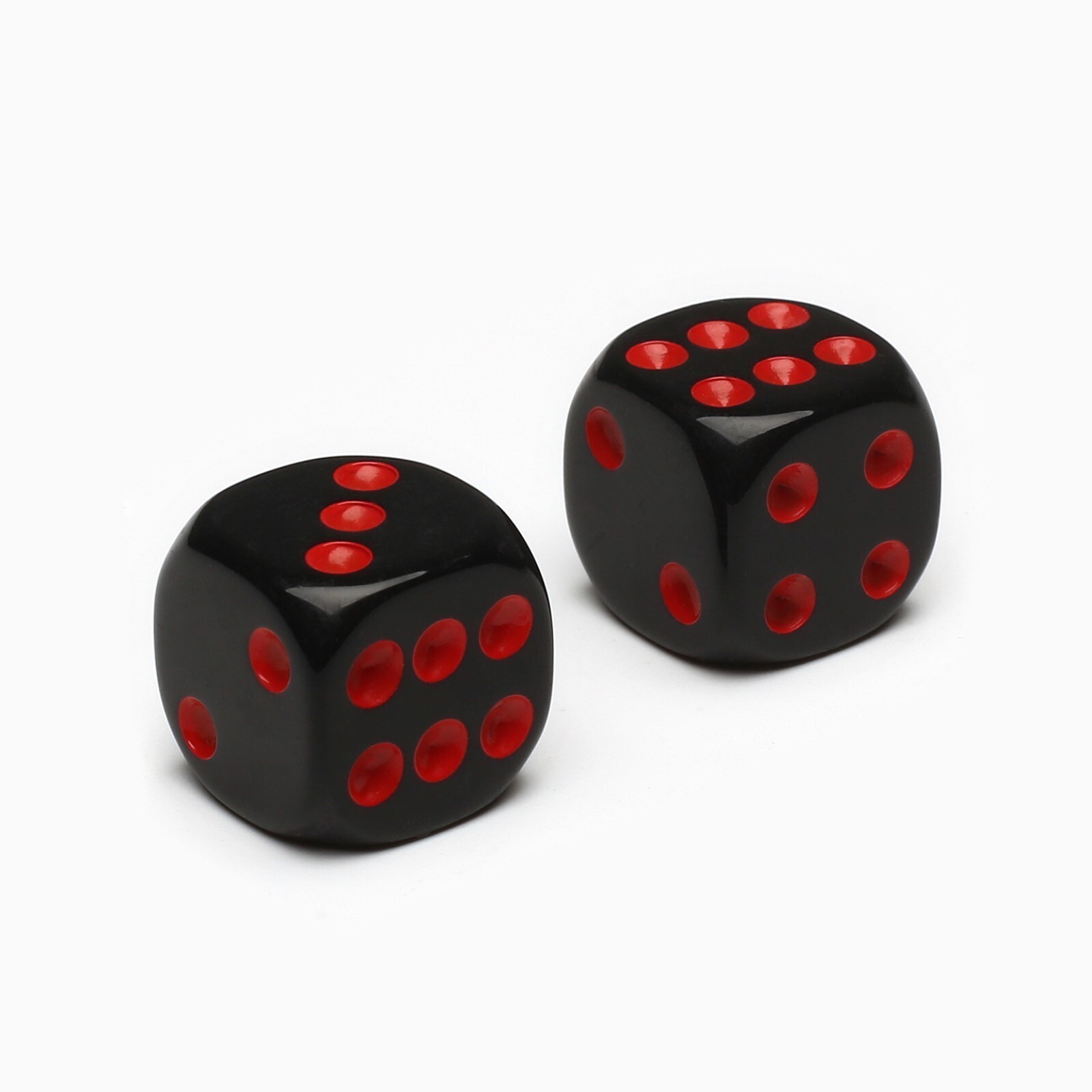 Набор кубиков D6 "Время игры" 2 шт черные