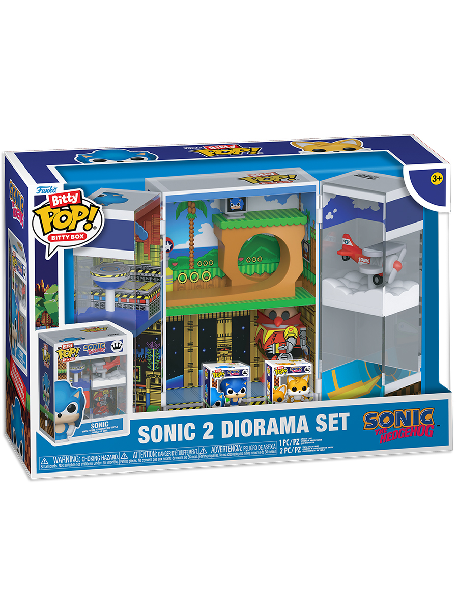Фигурка Funko Bitty POP!  Bitty Box Sonic the Hedgehog Sonic 2 Diorama Set+Sonic+Tails