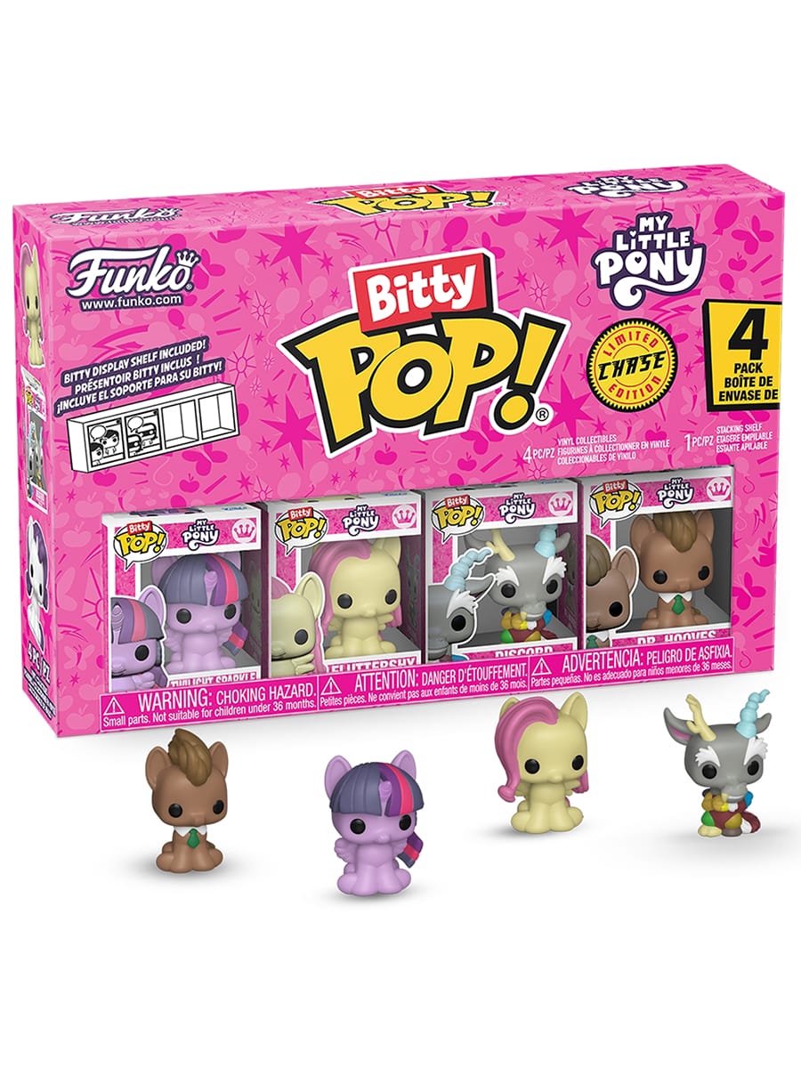 Фигурка Funko Bitty POP! My Little Pony Twilight+Fluttershy+Discord+Dr. Hooves w/Chase 4шт