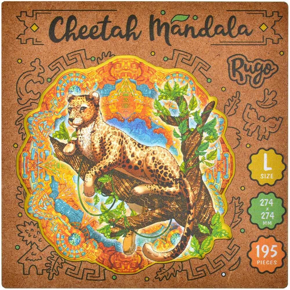 Пазл Rugo деревянный Мандала Гепард L 195 деталей