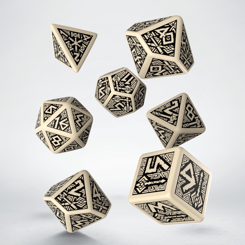 Набор кубиков Dwarven Beige & black Dice Set (7)