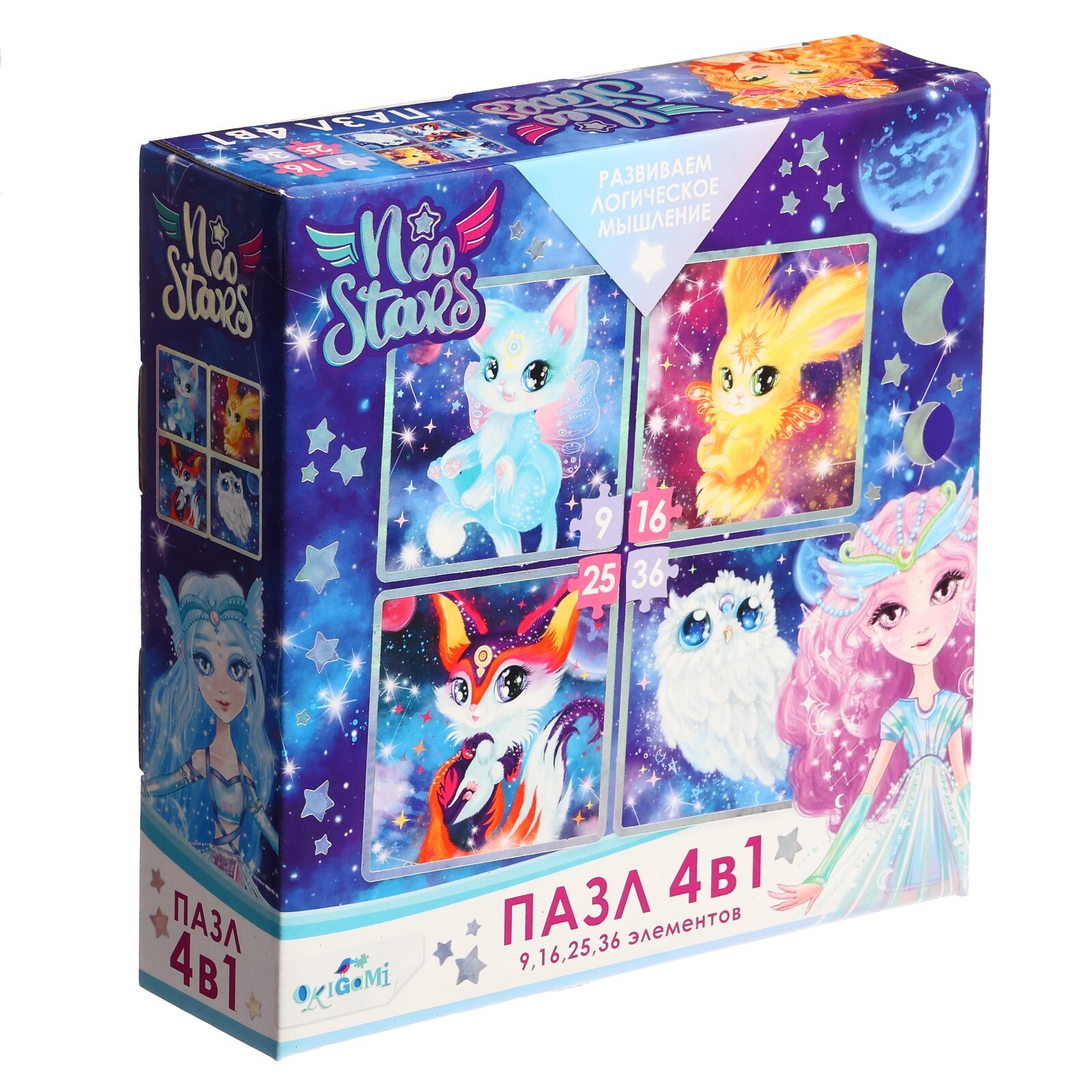 Пазл Origami "Любимые питомцы" 4 в 1 (86 эл)