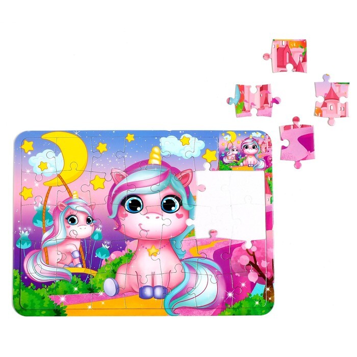 Пазл Puzzle Time "Мир чудес" 34 детал.+раскраска