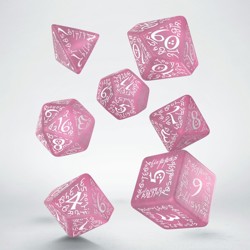 Набор кубиков Elvish Dice Set: Shimmering pink and White, 7 шт