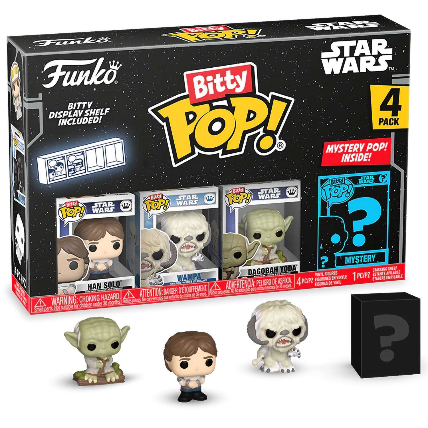 Фигурка Funko Bitty POP! Star Wars S2 Han Solo+Wampa+Dagobah Yoda+Mystery