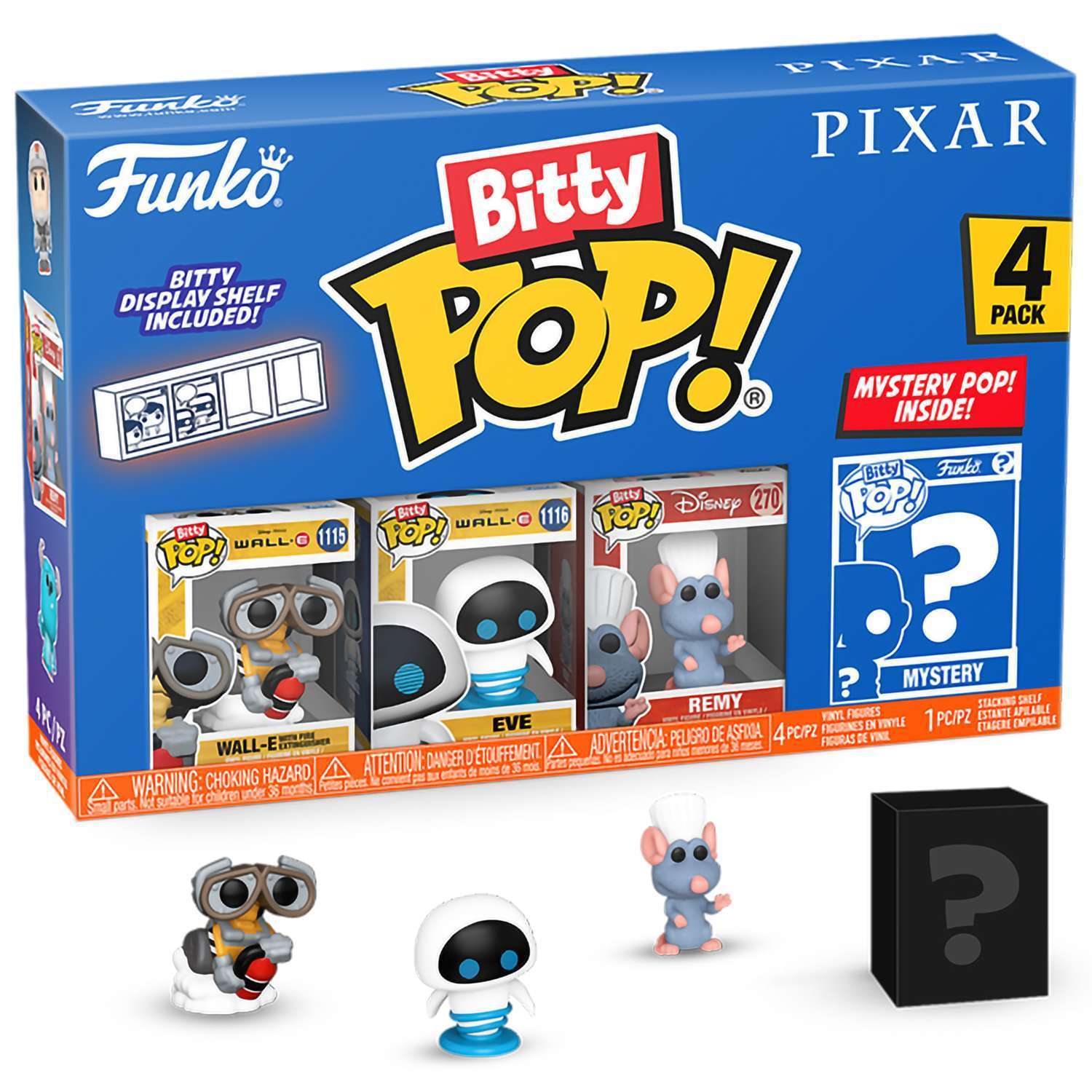 Фигурка Funko Bitty POP! Pixar Wall-E+EVE+Remy+Mystery