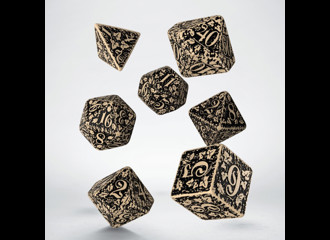 Набор кубиков Forest 3D Beige & black Dice Set (7)